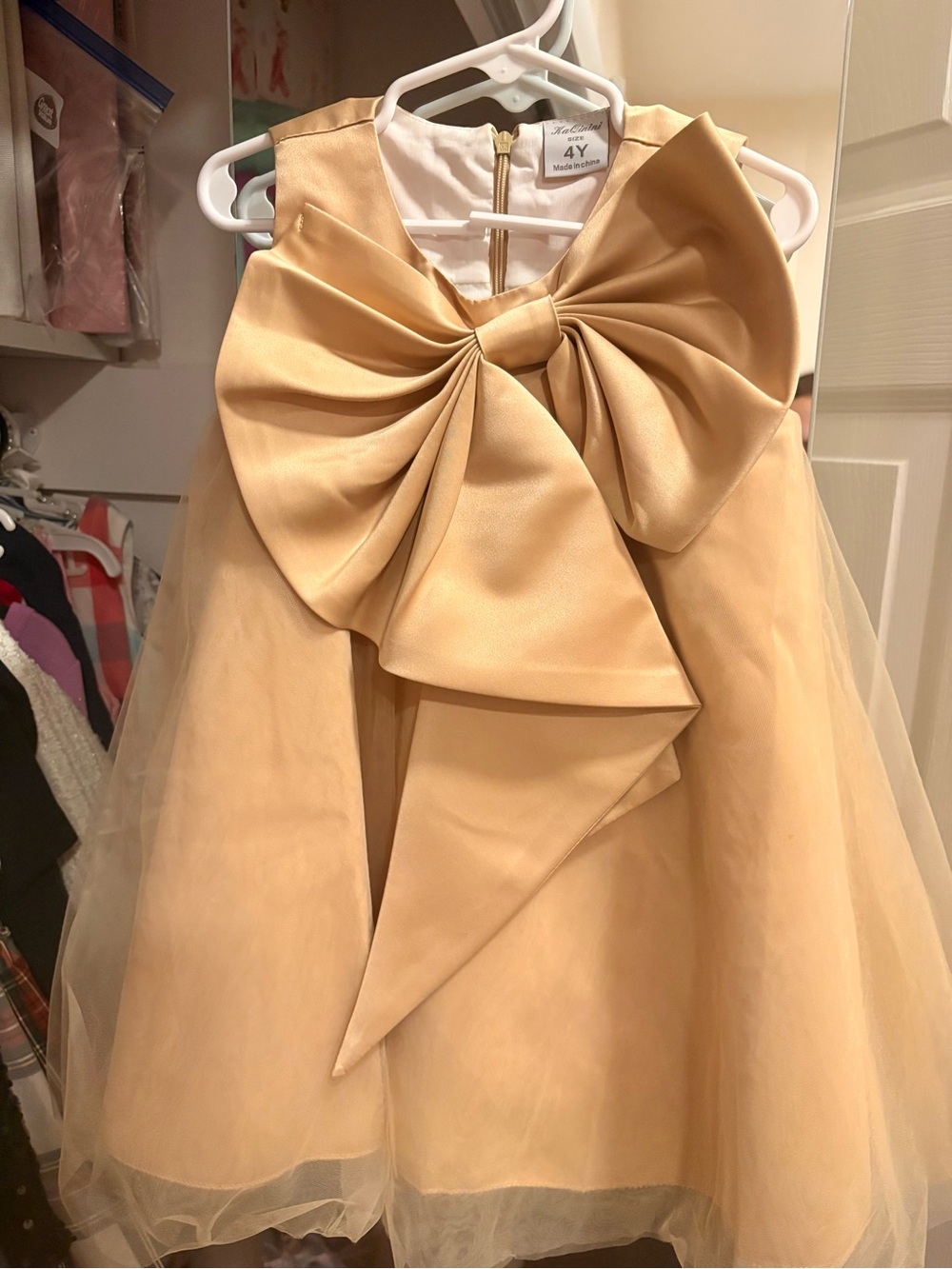 Champagne/Gold Tulle Party Dress⚜️